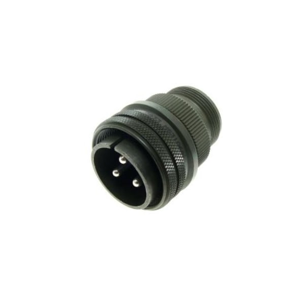 Amphenol Pin & Sleeve Plug, 46 A, 500V AC, Three Phase, 3 Pole, Solder Terminals Wire Connection Type MS3106A222P - main